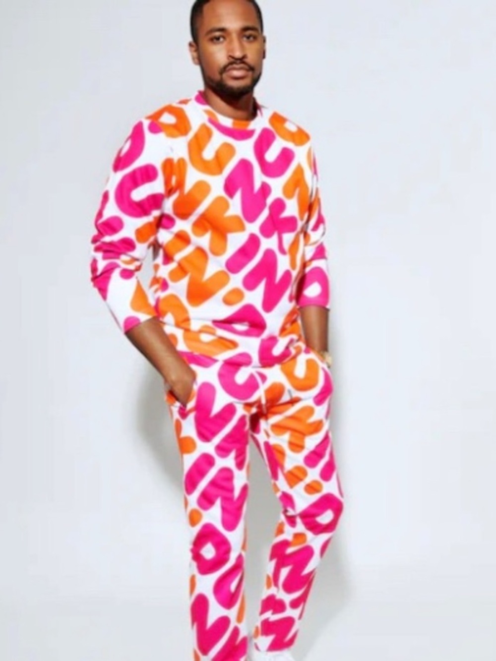 Dunkin’ Donuts Official Merchandise - Large Print Logo Sweatshirt, Oversized